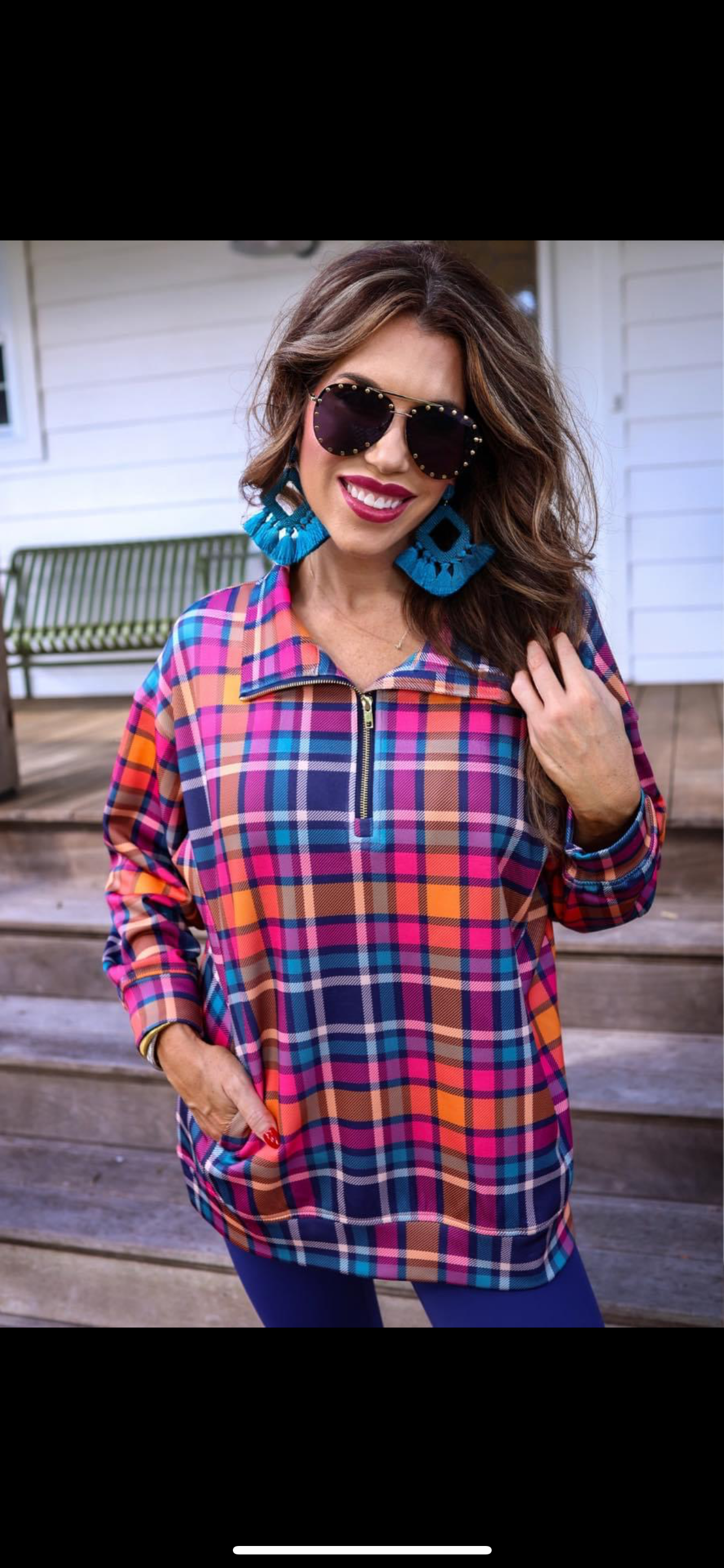 Everyday Pullover in Plaid - Southern Sass