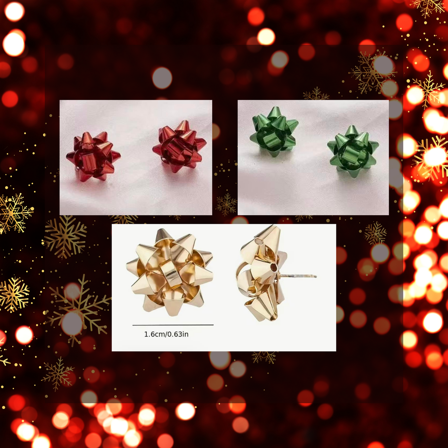 Gift Bow Studs