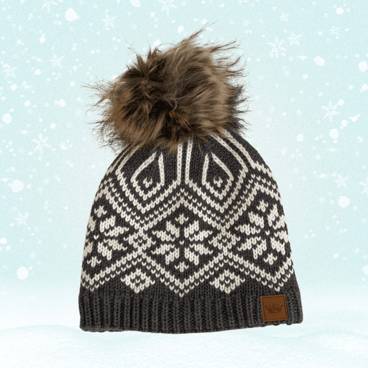 Charcoal Snowflake Beanie